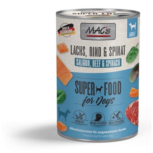 MAC's Dog mit Lachs, Rind & Spinat 6 x 400 g MAC's Dog mit Lachs, Rind & Spinat 6 x 400 g von MAC's