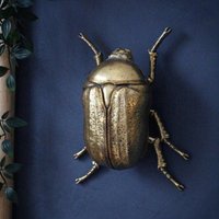 Großer Gold Skarabäus Käfer, Wanddeko, Wandornament von MacBainInteriors
