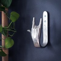Silber Rock On Hand Haken von MacBainInteriors
