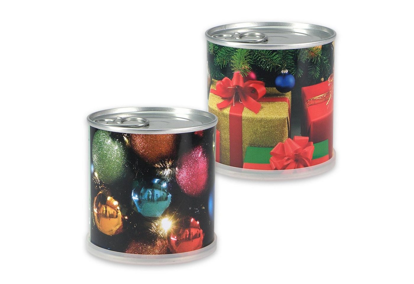 MacFlowers® Anzuchttopf Weihnachtsbaum in der Dose - 2er Set Kugeln und Pakete (2 St) von MacFlowers®