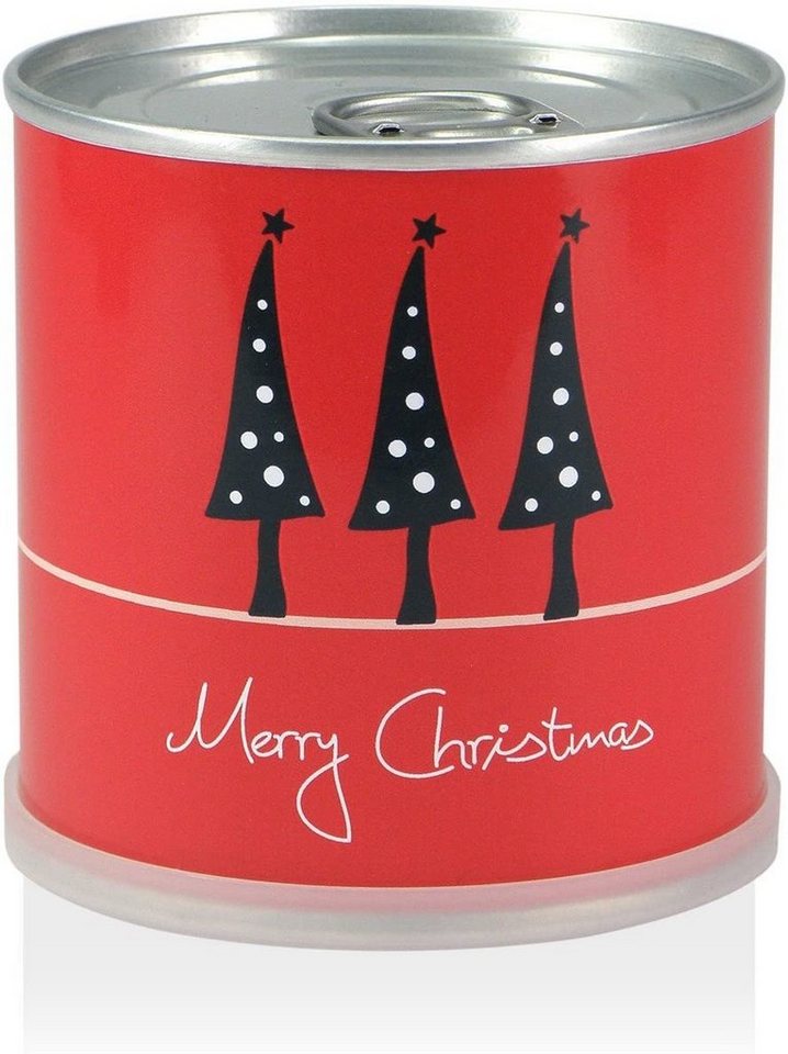 MacFlowers® Anzuchttopf Weihnachtsbaum in der Dose - Merry Christmas Rot von MacFlowers®