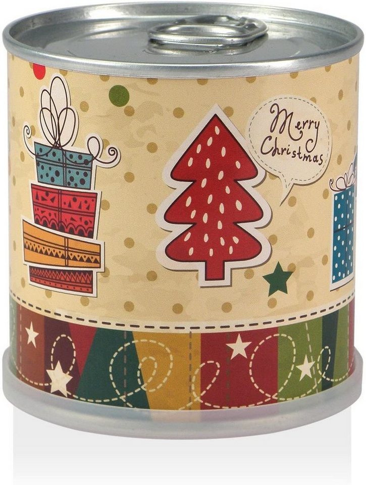 MacFlowers® Anzuchttopf Weihnachtsbaum in der Dose - Merry Christmas nostalgisch von MacFlowers®