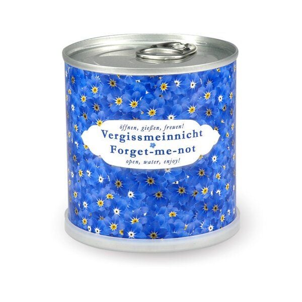 MacFlowers Blumen in der Dose Vergissmeinnicht z.B. Abschiedsgeschenk Kollegin Kollege von MacFlowers