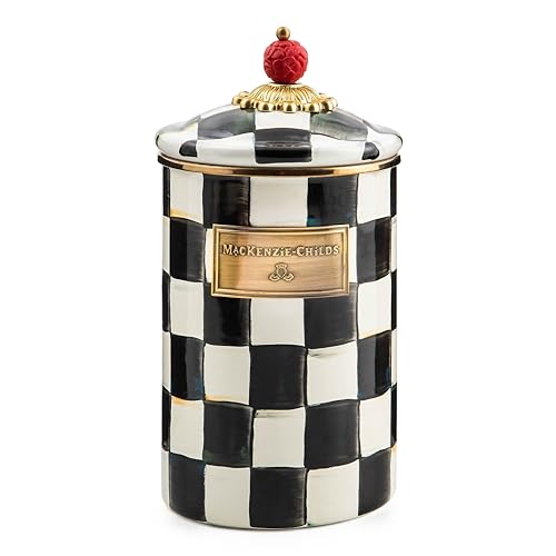 MACKENZIE-CHILDS Courtly Check Behälter mit Deckel, für Zucker, Kaffee oder Mehl, groß von MacKenzie-Childs