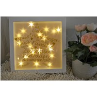 Leuchtrahmen Familie Bilderrahmen Beleuchtet Stern Liebe Glück Lampe Nachtlicht Geburtstagsgeschenk Muttertagsgeschenk von MacMirano