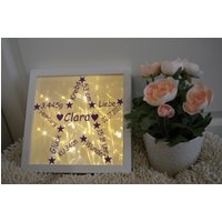 Leuchtrahmen Geburt/Taufe Bilderrahmen Beleuchtet Füße Baby Lampe Nachtlicht Geburtstagsgeschenk Taufgeschenk von MacMirano