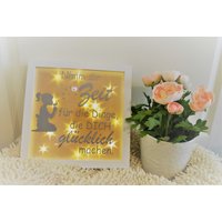 Leuchtrahmen Zeit Glück Bilderrahmen Beleuchtet Liebe Lampe Nachtlicht Geburtstagsgeschenk Muttertagsgeschenk von MacMirano