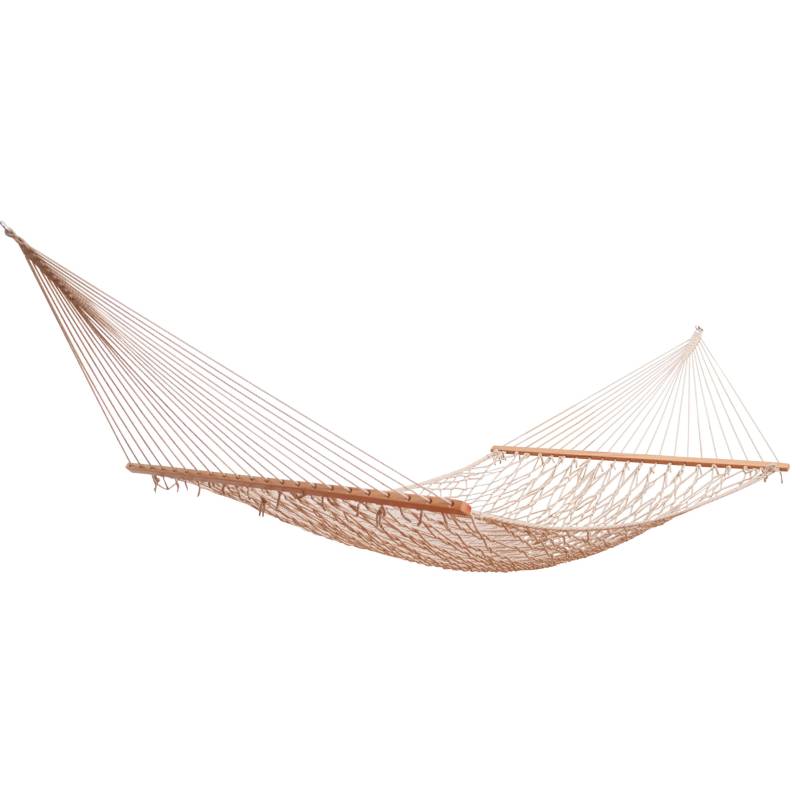 Bahamas double bar hammock with mesh lying surface Ecru Weatherproof (FSC™ certified) von MacaMex