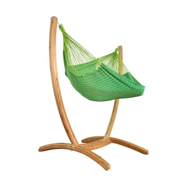 MacaMex Hängesessel SET – Uve Holzständer mit Vela Netzhängesessel von MacaMex