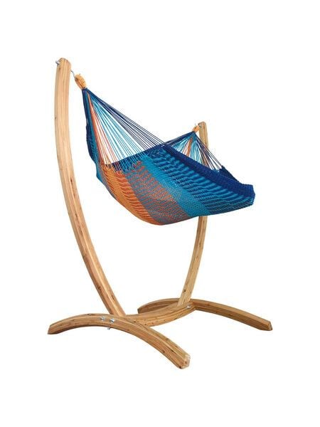 MacaMex Hängesessel SET – Uve Holzständer mit Vela Netzhängesessel MacaMex Hängesessel SET – Uve Holzständer mit Vela Netzhängesessel von MacaMex