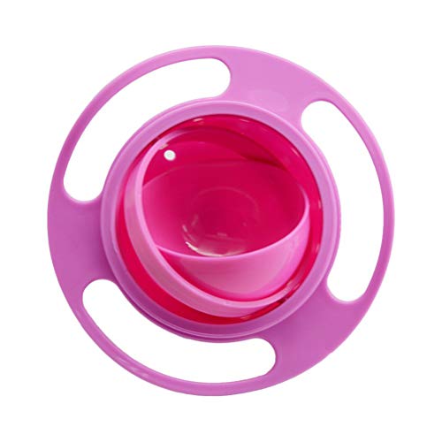 Macabolo Gyro Schüssel, 360 Grad drehbare süße Spill-Proof Schale Gyroscopic Schale mit Deckel für Kleinkinder Baby Kinder von Macabolo
