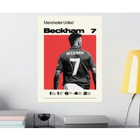 David Beckham Poster, England Fußball Druck, Geschenke, Sport Fußballspieler Wandkunst, Geschenk Poster von MacadelicDesign