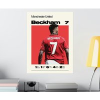 David Beckham Poster, England Fußball Druck, Geschenke, Sport Fußballspieler Wandkunst, Geschenk Poster von MacadelicDesign