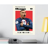 Kylian Mbappe Poster, Psg Fußball Druck, Geschenke, Sport Fußballspieler Wandkunst, Geschenk Poster von MacadelicDesign