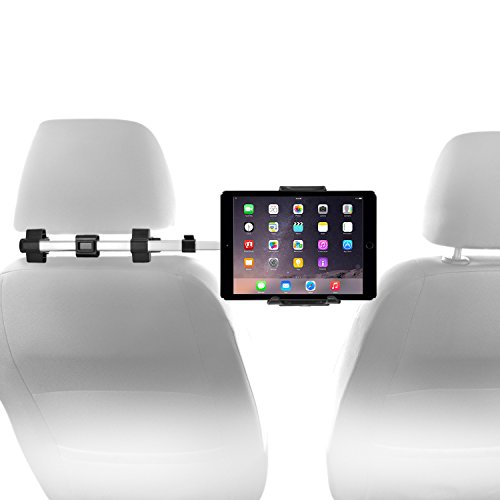 Macally Kfz-Kopfstützen-Halterung für iPad Pro/Air/Mini, Tablets, Nintendo Switch Silber von Macally