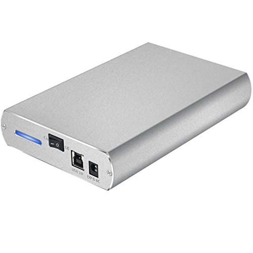 Macally M-S350U3-EU USB 3.0 Aluminium Gehäuse für 3,5" SATA Festplatte - inkl. Netzteil mit Typ C/Euro Stecker von Macally