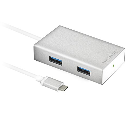 Macally UC3HUB Aluminium USB-C 3.1-Hub mit 4 USB-A Anschlüssen Macally UC3HUB Aluminium USB-C 3.1-Hub mit 4 USB-A Anschlüssen von Macally