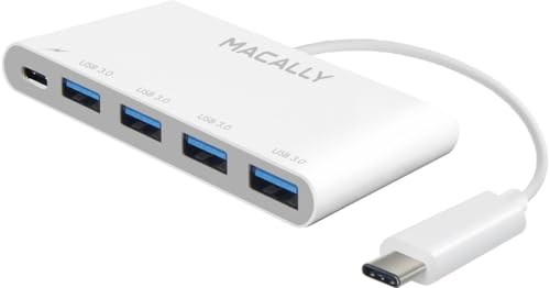 Macally UC3HUB4C 3.1-USB-C-Adapter mit 4 USB-A-Anschlüssen und 1-USB-C-Anschluss Macally UC3HUB4C 3.1-USB-C-Adapter mit 4 USB-A-Anschlüssen und 1-USB-C-Anschluss von Macally