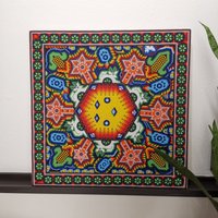 Dekorative Malerei Kunst Huichol - Kunsthandwerk Handarbeit Chaquer Bild Dekorative Malerei Kunst Huichol - Kunsthandwerk Handarbeit Chaquer Bild von MacarenaCollection