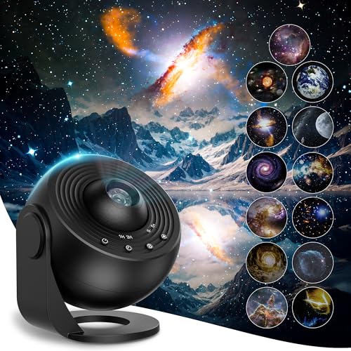 Macchiatto sternenhimmel projektor, Planetarium Projector Lamp with 13 Planet Discs, LED Sternenhimmel mit Timer, Galaxy Projector for Room Decor, Sternenprojektor für Kinder Erwachsene-Schwarz Macchiatto sternenhimmel projektor, Planetarium Projector Lamp with 13 Planet Discs, LED Sternenhimmel mit Timer, Galaxy Projector for Room Decor, Sternenprojektor für Kinder Erwachsene-Schwarz von Macchiatto