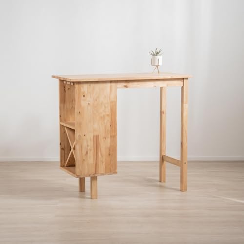 Macco Toys Eleganter Esstisch mit Barhocker und Barhocker 2er-Set - Vielseitige Kaffeebar-Möbel und Kleiner Küchentisch - Perfekt für Moderne Esszimmer und Kaffeebars (Bar Tisch) von Macco Toys