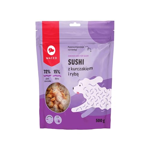 Maced Sushi Huhn mit Fisch 500g für kleine und große Hunde Ras Maced Sushi Huhn mit Fisch 500g für kleine und große Hunde Ras von Maced