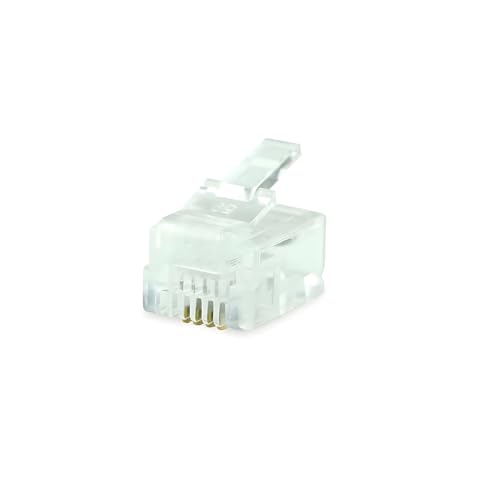 Mach Power CV-LAN-054 Telefonstecker RJ11 6P4C, 50 Stück von Mach Power