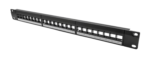 Mach Power ar-pp24 m A Modular Patch Panel 24 Ports für Rack 19 Zoll, Schwarz von Mach Power