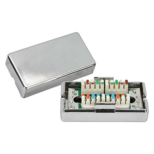 Mach Power nw-mbjs5-sl Box Abzweigkasten Cat 5e STP aus Metall, Silber von Mach Power