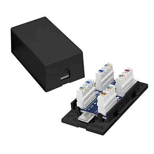 Mach Power nw-pbju6-bk Junction Box Cat 6 UTP aus Kunststoff, schwarz von Mach Power