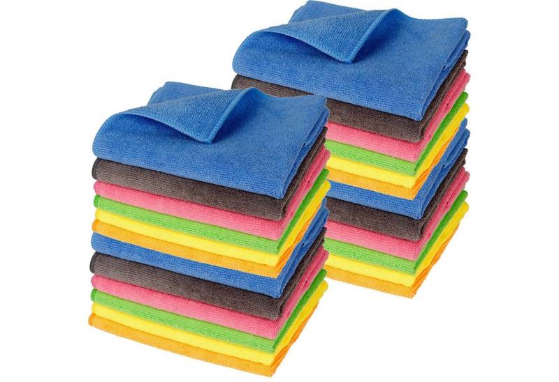 Mach1 Geschirrtuch Schonendes Microfasertuch, Autopflege Poliertuch 350 GSM (6-24 tlg), (24-tlg), 6 verschiedene Motive von Mach1