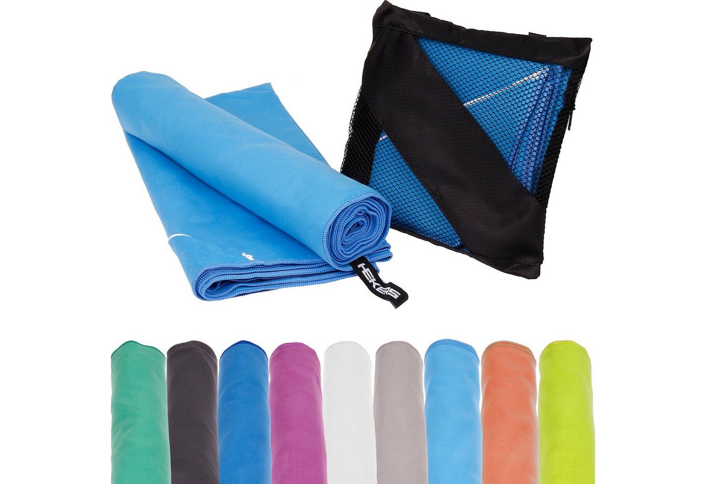 Mach1 Sporthandtuch Mikrofaser Sport Handtuch – kompakt & schnell trocknend – Microfaser, Fitnesstuch, Reisehandtuch, Strandhandtuch, Sporttuch, Fitness Sauna Tuch, Saunatuch, Strandtuch, (1-St), Mit Reißverschlussfach von Mach1