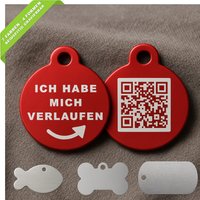 Beidseitig Gravierbarer Tieranhänger - Hundemarke Oder Katzenanhänger Aus Aluminium Mit Individueller Gravur in 4 Formen Und 7 Farben Beidseitig Gravierbarer Tieranhänger - Hundemarke Oder Katzenanhänger Aus Aluminium Mit Individueller Gravur in 4 Formen Und 7 Farben von MachDirWas