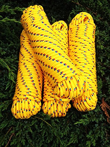 Nr.22 Gelbes Universalseil,Rope 6 mm x 30 m, Vielzweckseil,Bootsseil,Seil,Leine,Reepschnur,Reepseil,Schnur,Band,Tauwerk,Tau von Machermann