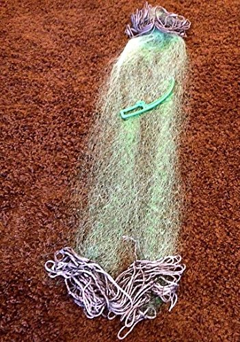 Stellnetz,Fischnetz,Spiegelnetz,3 Wandig,Finland Netz 1,8x15 m,40 mm,Grün/weiß von Machermann