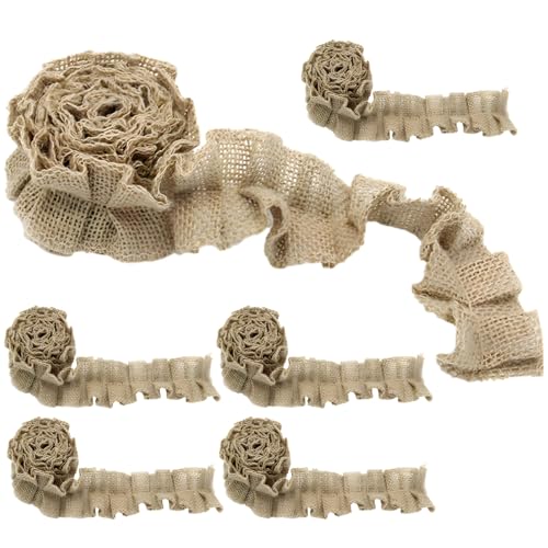 Jute-Rollen, 6 Stück, 2,5 m x 6,3 cm, Klassenzimmer-Dekoration, rustikale Boho-Pinnwand-Bordüre, Hochzeit, DIY, Spitzenbesatz, Handwerk, kreative Projekte zu Hause Jute-Rollen, 6 Stück, 2,5 m x 6,3 cm, Klassenzimmer-Dekoration, rustikale Boho-Pinnwand-Bordüre, Hochzeit, DIY, Spitzenbesatz, Handwerk, kreative Projekte zu Hause von Machify