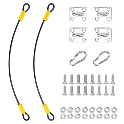 Mülltonnendeckelschlösser (2-teiliges Set), Edelstahl, Karabiner-Clip, sicheres Deckelschloss für Mülleimer im Freien von Machify