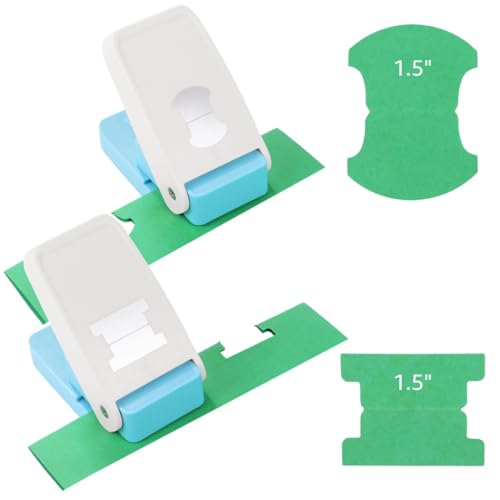Papierstanzer, Kartenherstellung, Scrapbooking, 2 Stück, 3,8 cm, 2 Formen, Datei-Tabstanzer, DIY-Index-Stanzer, Handetiketten-Papierschneider zum Basteln, Ordnerstanzer Papierstanzer, Kartenherstellung, Scrapbooking, 2 Stück, 3,8 cm, 2 Formen, Datei-Tabstanzer, DIY-Index-Stanzer, Handetiketten-Papierschneider zum Basteln, Ordnerstanzer von Machify