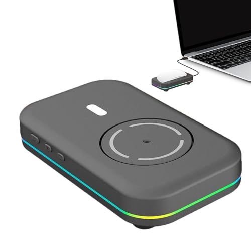 Bewegliche Mäuse für Computer, verhindern Computersperrbildschirm, ABS-LED-Computermäuse mit RGB-Licht, Desktop-Gerät, Tischzubehör für Büros, Studium, Spielunterhaltung von Maciun