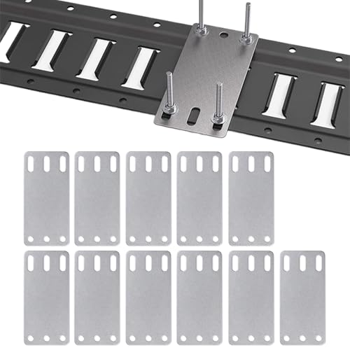 E Track Plate, Track Rail Mounting Plates | Heavy Duty Shelf with Installation Kit for Garage Truck Warehouse Truck Trailer Workshop von Maciun