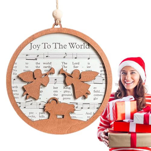 Maciun Notenblätter Krippenornamente | Weihnachtsbaumschmuck aus - Baumschmuck, Weihnachtsschmuck für Weihnachtsbaum, Neujahr, Partyzubehör von Maciun
