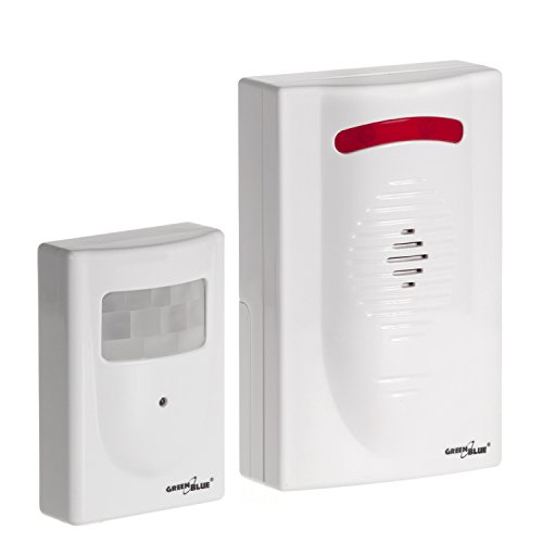Green Blue GB3400 Funk-Bewegungsmelder mit Alarm | Mini-Alarmsensor kabellos bis 120 m | IP44 wetterfest | 5 Melodien | Für Haus Büro Lager Baustelle Green Blue GB3400 Funk-Bewegungsmelder mit Alarm | Mini-Alarmsensor kabellos bis 120 m | IP44 wetterfest | 5 Melodien | Für Haus Büro Lager Baustelle von Maclean