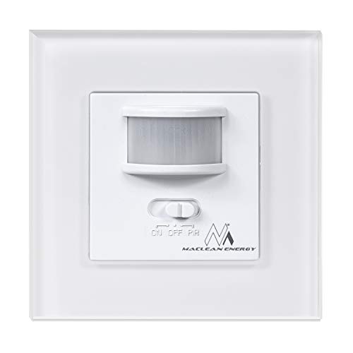 Maclean 58542 MCE240 Infrarot-Bewegungsmelder für Unterputzdose Dämmerungssensor Wandmontage Sensor Erfassungsbereich 160° von Maclean