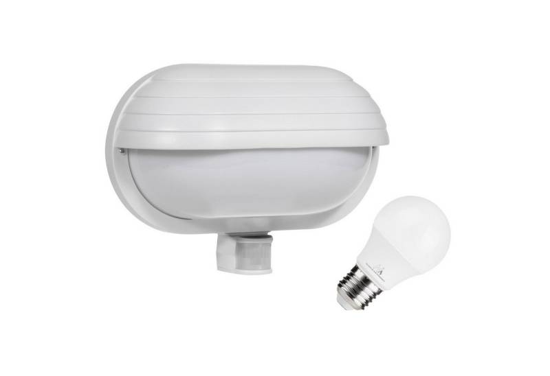 Maclean Außen-Wandleuchte MCE33 + MCE273, LED wechselbar, Warmweiß, Wandleuchte mit Bewegungsmelder + LED 9W Glühbirne Maclean Außen-Wandleuchte MCE33 + MCE273, LED wechselbar, Warmweiß, Wandleuchte mit Bewegungsmelder + LED 9W Glühbirne von Maclean