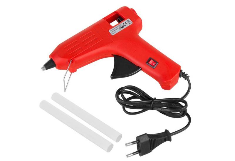 Maclean Heißklebepistole MCE432, 40W, Ein-/Ausschalter, Ständerhalterung, 2 trasparente Heißklebestifte von Maclean