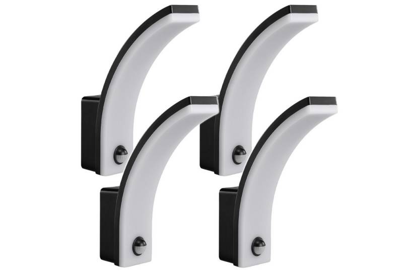 Maclean LED Außen-Wandleuchte MCE512, neutralweiß, LED-Dämmerungssensorlampe IP65 Bewegungsmelder von Maclean