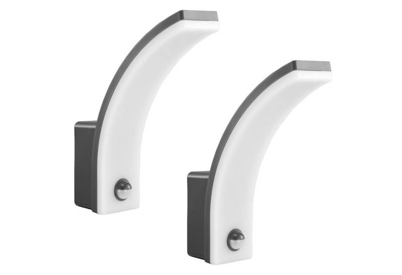 Maclean LED Außen-Wandleuchte MCE512, neutralweiß, LED-Dämmerungssensorlampe IP65 Bewegungsmelder von Maclean