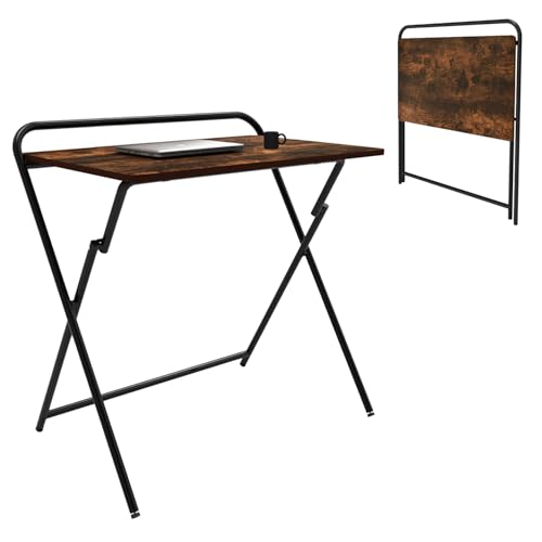 Maclean MC-127 B Klappbarer Laptop-Schreibtisch 80x50 cm Rustikal Braun Schwarz – Stabiler Faltbarer Computertisch bis 50 kg Belastbar, Homeoffice Tisch mit X-Metallgestell Maclean MC-127 B Klappbarer Laptop-Schreibtisch 80x50 cm Rustikal Braun Schwarz – Stabiler Faltbarer Computertisch bis 50 kg Belastbar, Homeoffice Tisch mit X-Metallgestell von Maclean