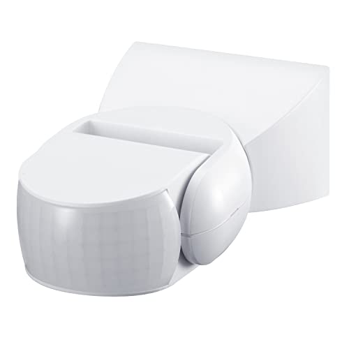 Maclean MCE201W Universal Infrarot Bewegungssensor mit Dämmerungssensor | Reichweite: 12m | Bewegungsmelder für Decken- und Wandmontage, für den Innen- und Außenbereich (12m 180° IP65, Weiß) von Maclean