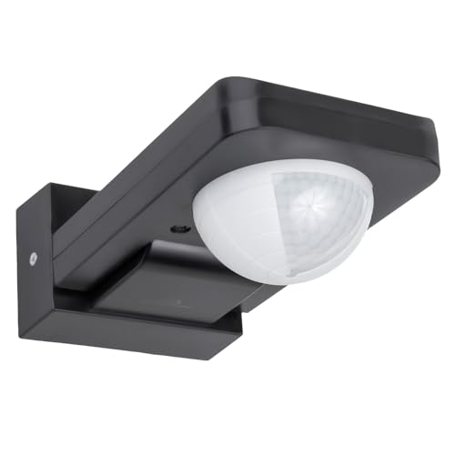 Maclean MCE243 Infrarot-Bewegungssensor mit Dämmerungssensor | 360° Grad Erfassungsbereich bis 20m | IP65 Wasser- und Staubschutz | max 2000W | PIR-Infrarotsensor für Innen- und Außenbereich (Grau) von Maclean